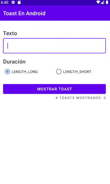 Toast En Android - Develou